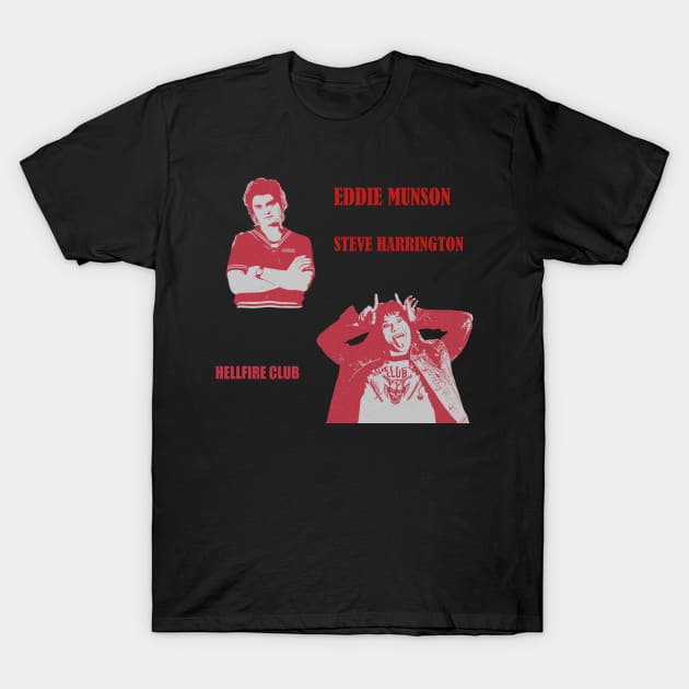 Steve and Eddie Stranger Things T-Shirt by EmeraldWasp